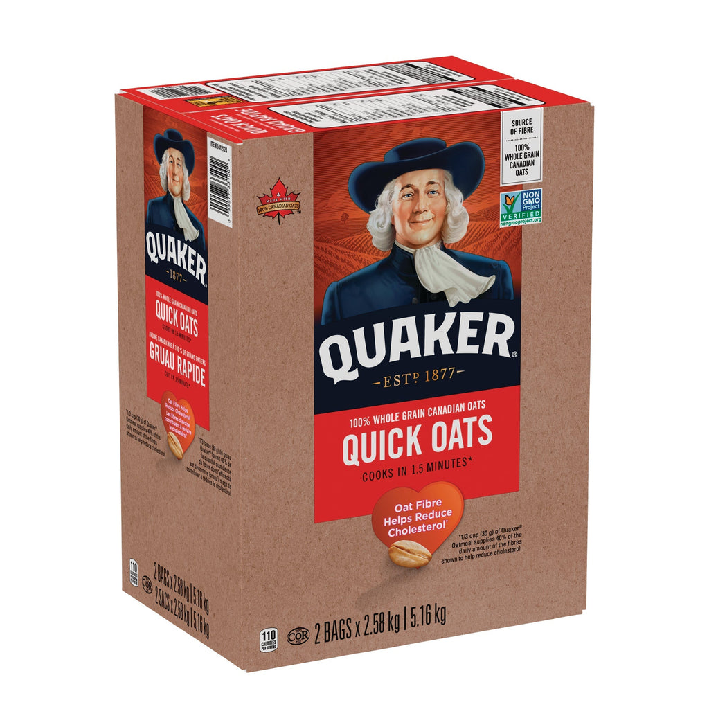 Quaker Quick Oats - 4 x 5.16 kg - Grocery and Food Items - Canadian Distribution - Ships Free Within Canada on Orders Above CAD $199
