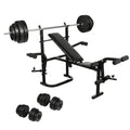 NNEVL Folding Weight Bench Dumbbell Barbell Set Home Gym
