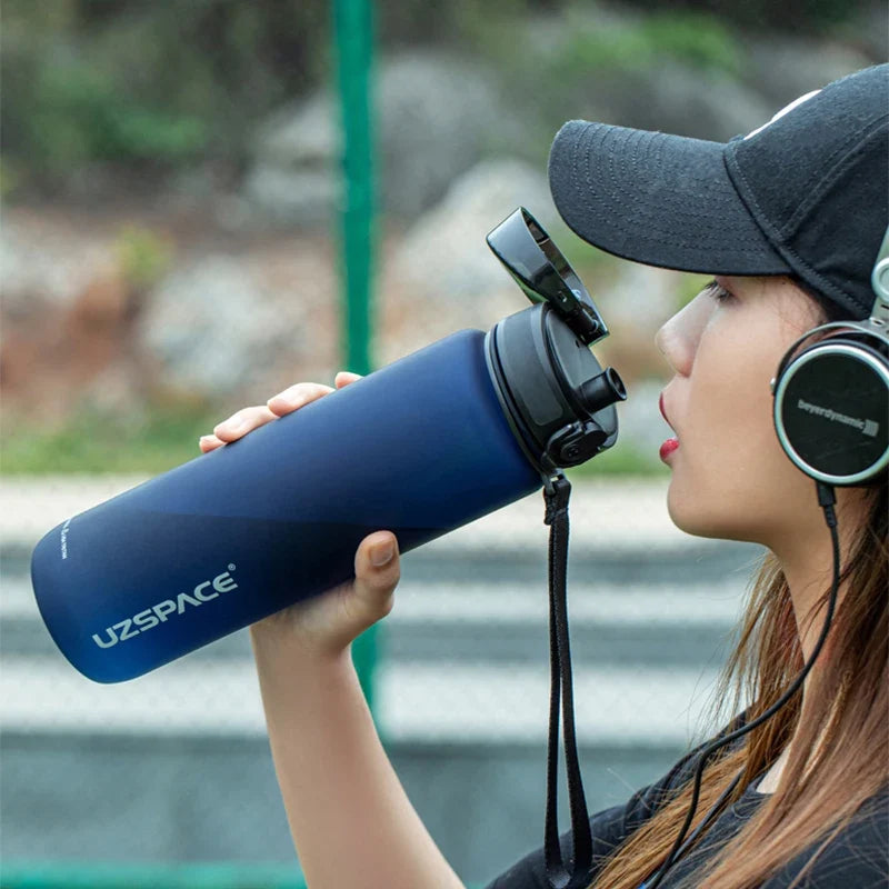 NNEOBA 1L Sports Shaker Water Bottle Blue