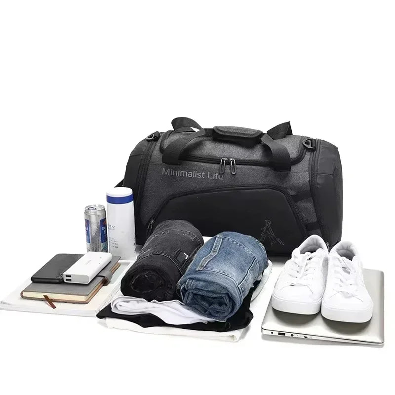 NNEOBA Premium Sports Gym Duffel Bag Grey