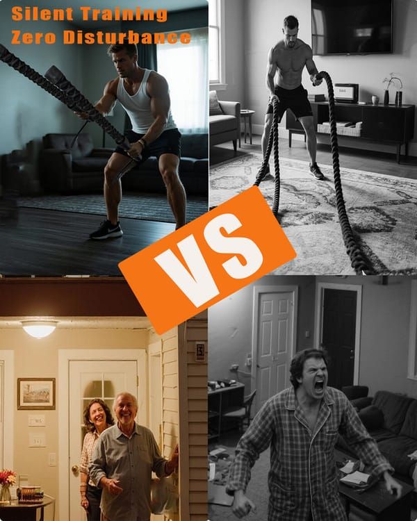 Cordless Weighted Battle Ropes for Home Gym & HIIT Training