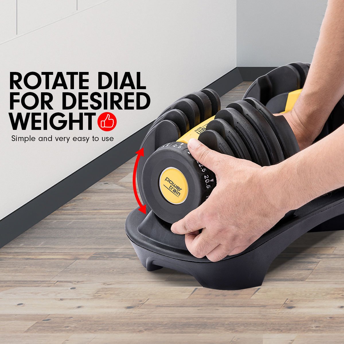 NNEDSZ 48kg  Adjustable Dumbbell Home Gym Set Gold