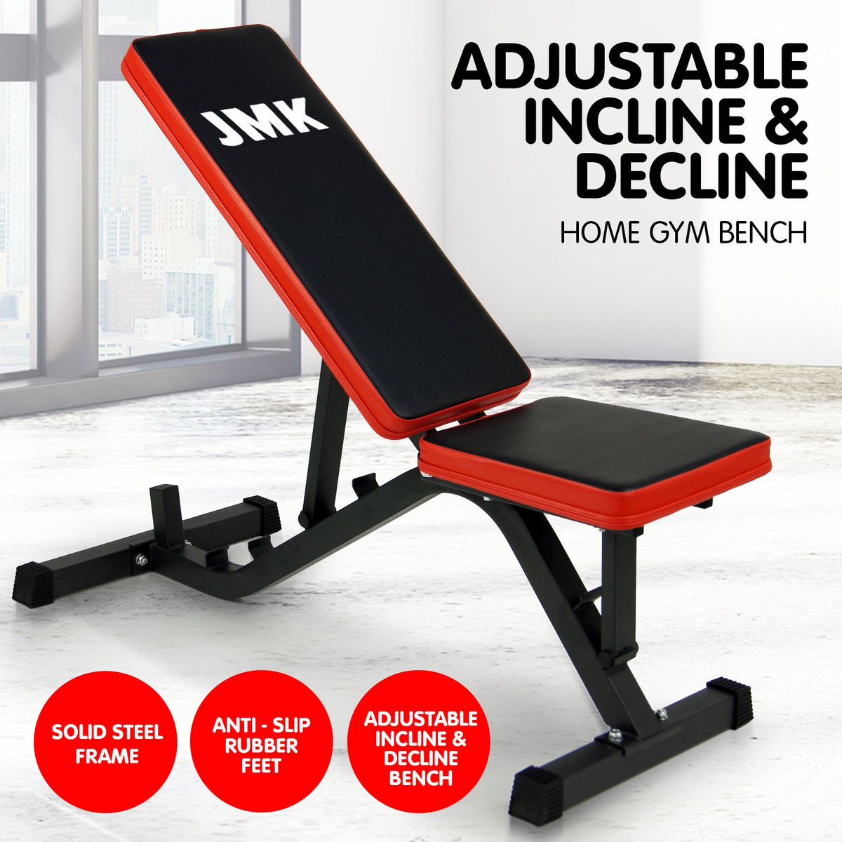 NNEDPE Adjustable Incline Decline Home Gym Bench