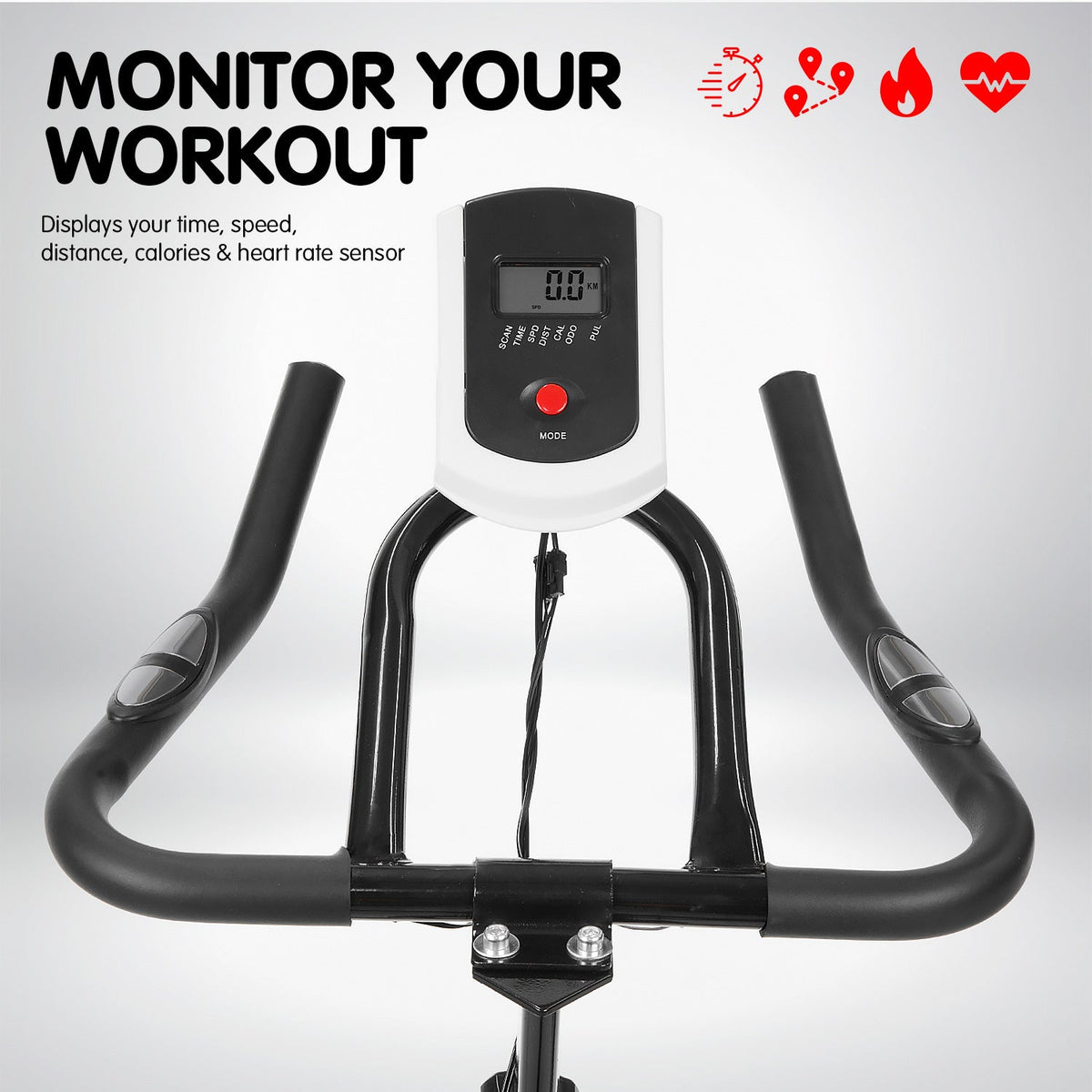 NNEDPE Powertrain Home Gym Flywheel Exercise Spin Bike - Blue