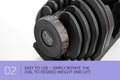 NNEDPE 2x 40kg Powertrain Adjustable Dumbbells Home Gym Set