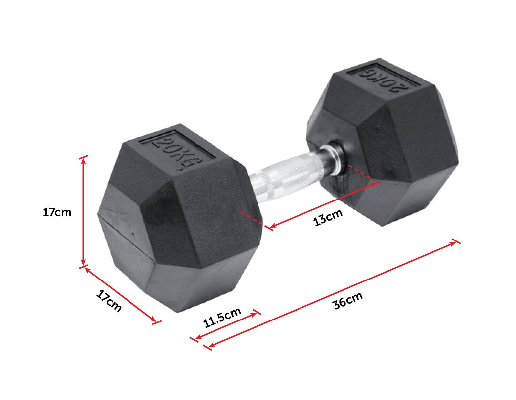 NNEDSZ Commercial Rubber Hex Dumbbell Gym Weight