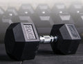 NNEDSZ Commercial Rubber Hex Dumbbell Gym Weight